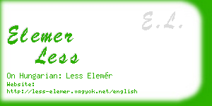 elemer less business card